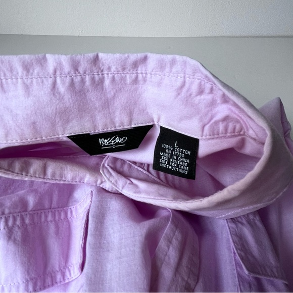 Mossimo 100% Cotton Women’s Shirt Blouse Top Lavender Sz L - Picture 3 of 4